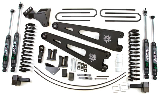 ZONE 2005-2007 FORD F-250,F-350 4WD GAS 6" SUSPENSION LIFT,RADIUS ARMS,NITRO
