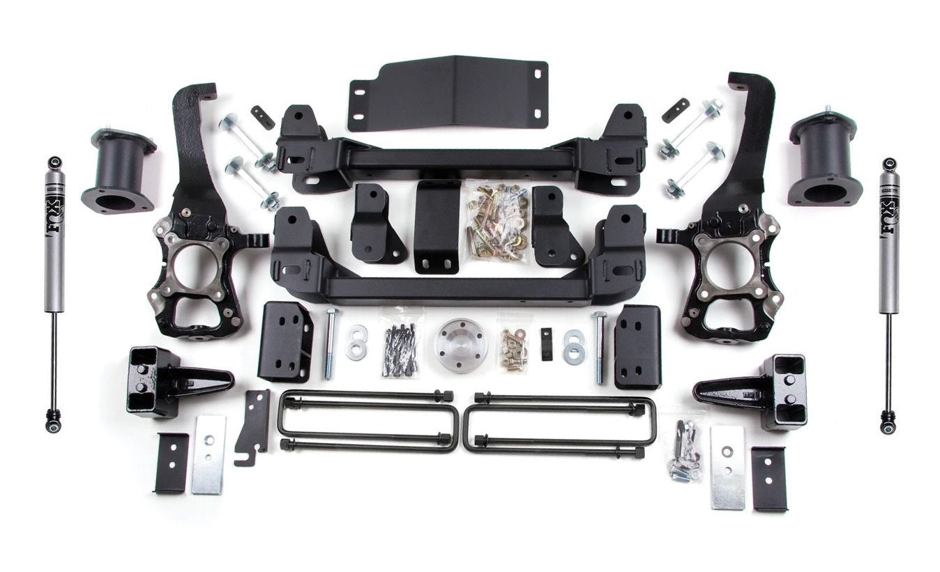 ZONE 2014 F-150 4WD 6" SUSPENSION LIFT KIT,5" REAR BLOCK,FOX SHOCKS