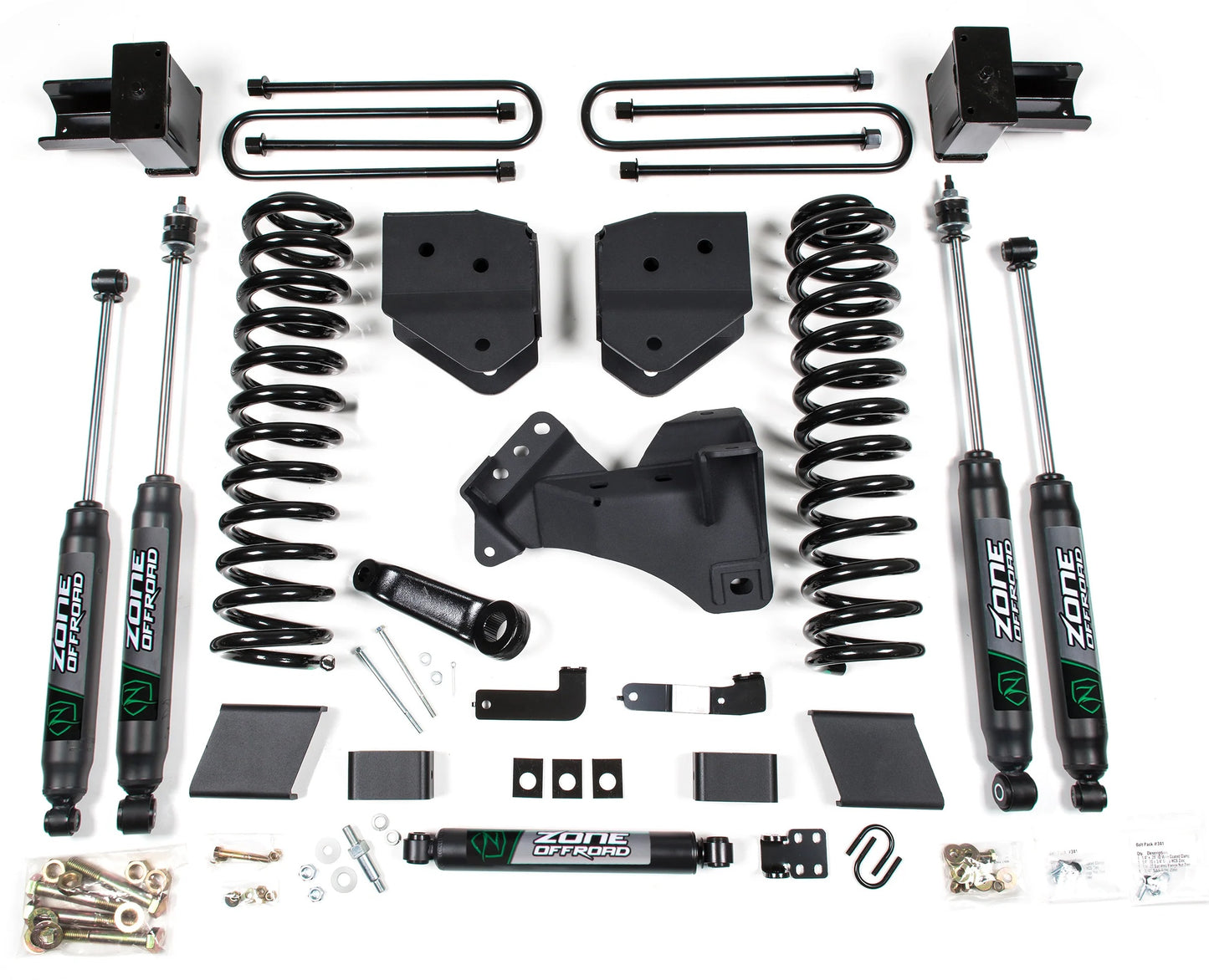 ZONE 2017-2019 F250,F350 4WD GAS W/O OVERLOAD 4" SUSPENSION LIFT KIT,NITRO SHOCK