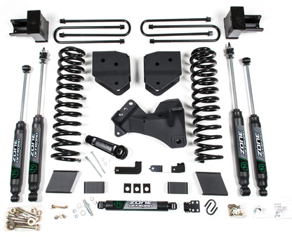ZONE 2017-2019 F250,F350 4WD GAS W/O OVERLOAD 4" SUSPENSION LIFT KIT,NITRO SHOCK