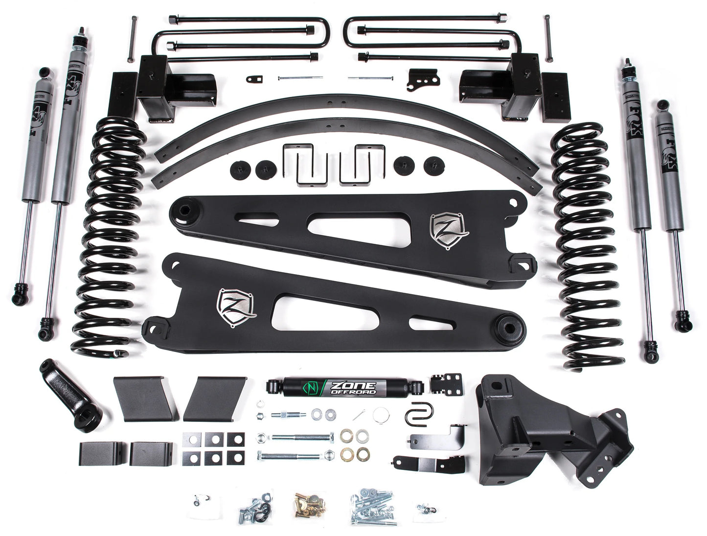 ZONE 2017-2019 F250,F350 4WD DIESEL W/ OVERLOAD 6" SUSPENSION LIFT KIT,FOX