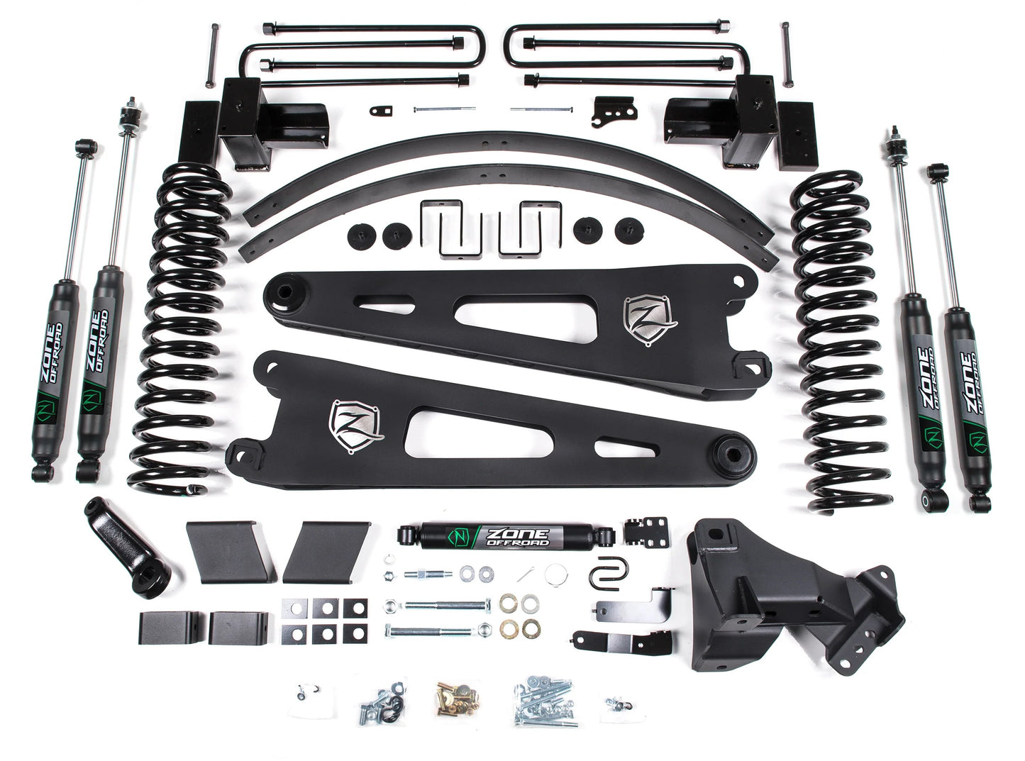 ZONE 2017-2019 F250,F350 4WD DIESEL W/ OVERLOAD 6" SUSPENSION LIFT KIT,NITRO