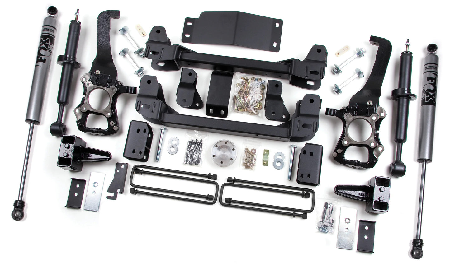 ZONE 2009-2013 FORD F-150 4WD 6" SUSPENSION LIFT KIT,4" BLOCK,FOX SHOCKS