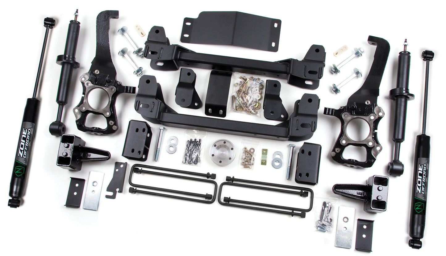 ZONE 2009-2013 FORD F-150 4WD 6" SUSPENSION LIFT KIT,4" BLOCK,NITRO SHOCKS