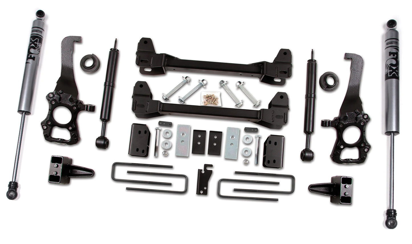 ZONE 2009-2013 FORD F-150 2WD 6" SUSPENSION LIFT KIT,4" BLOCK,FOX SHOCKS