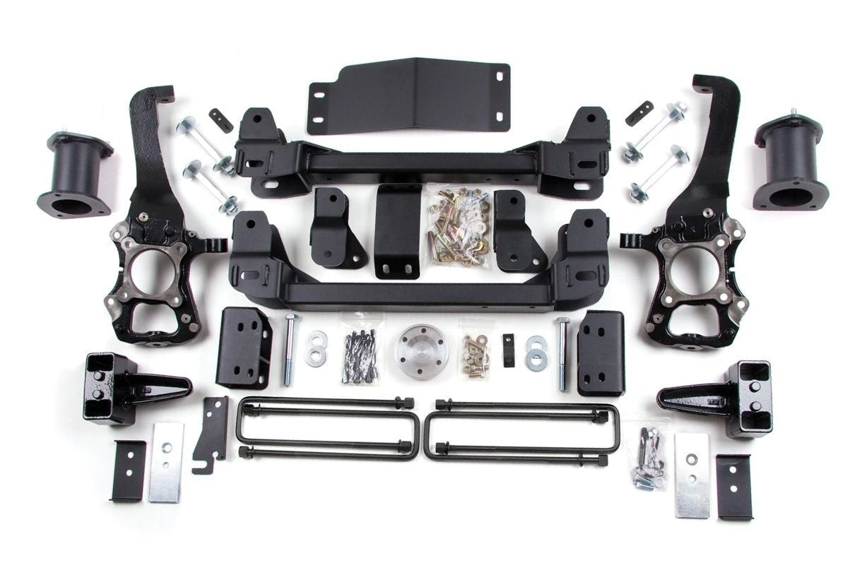 ZONE 2014 F-150 4WD 6" SUSPENSION LIFT KIT,4" REAR BLOCK