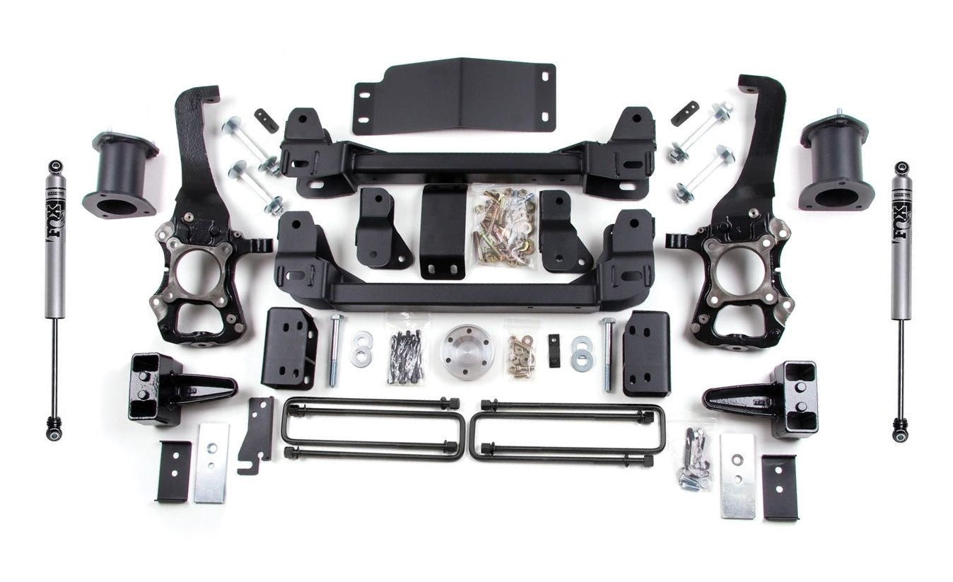 ZONE 2014 F-150 4WD 6" SUSPENSION LIFT KIT,4" REAR BLOCK,FOX SHOCKS