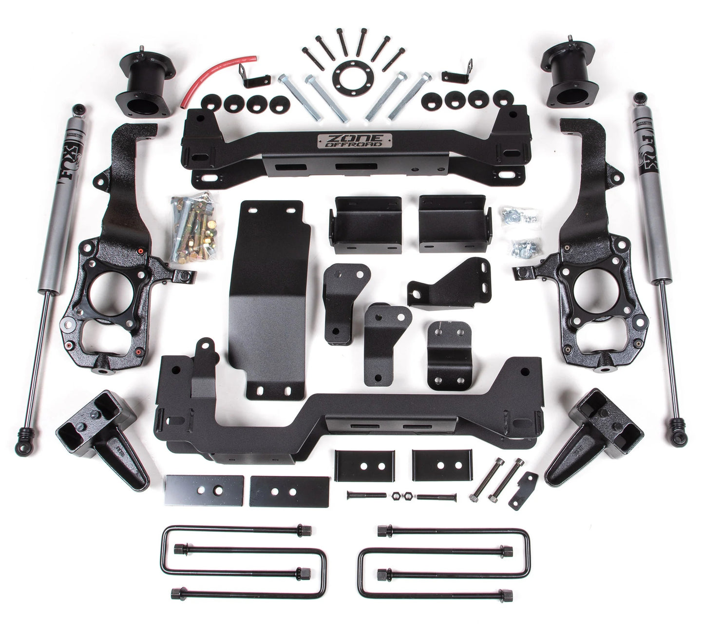 ZONE 2021-2025 FORD F-150 4WD 6" SUSPENSION LIFT KIT,5" BLOCK,FOX SHOCKS