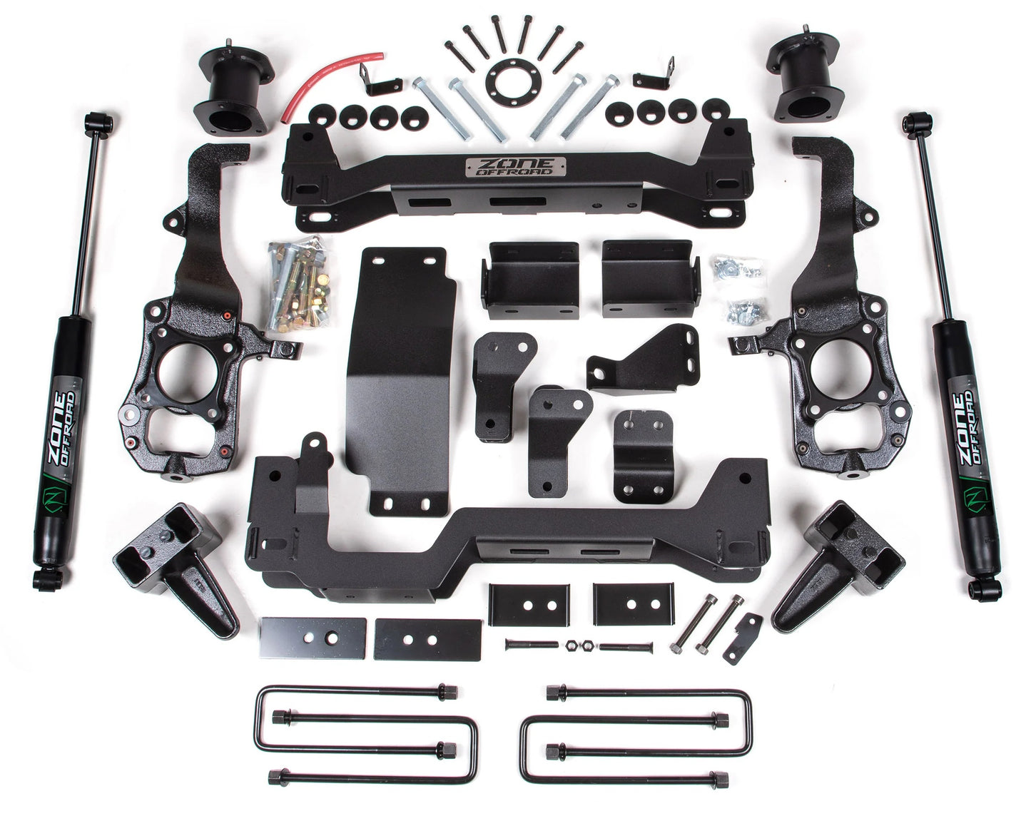 ZONE 2021-2025 FORD F-150 4WD 6" SUSPENSION LIFT KIT,5" BLOCK,NITRO SHOCKS
