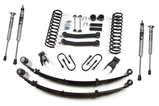 ZONE 4.5" COIL SPRING LIFT KIT WITH FOX SHOCKS,84-01 JEEP XJ WITH DANA 35 REAR