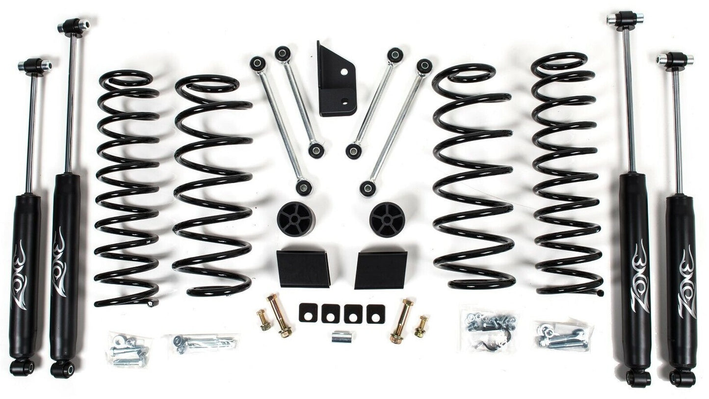ZONE 2018-2025 JEEP WRANGLER JL 2-DOOR 3" SUSPENSION LIFT KIT WITH NITRO SHOCKS