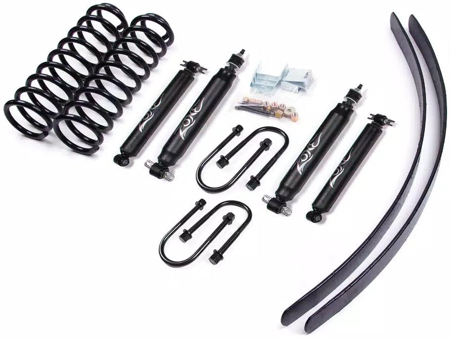 ZONE 3" COIL SPRING LIFT KIT WITH NITRO SHOCKS,84-01 JEEP XJ W/DANA 35 REAR AXLE