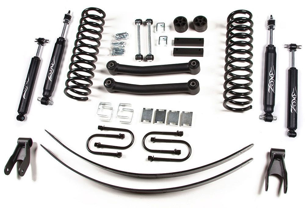 ZONE 4.5" COIL SPRING LIFT KIT WITH NITRO SHOCKS,84-01 JEEP XJ W/ DANA 35 REAR