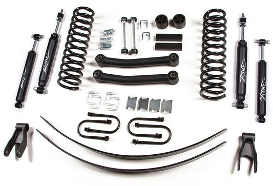 ZONE 4.5" COIL SPRING LIFT KIT WITH NITRO SHOCKS,84-01 JEEP XJ W/ DANA 35 REAR
