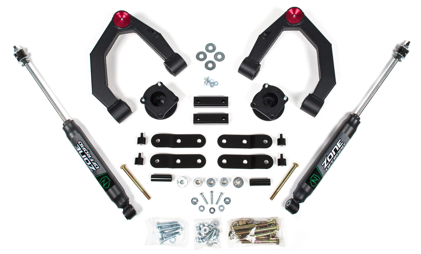 ZONE 2007-2021 TOYOTA TUNDRA 4WD 3.5" LIFT KIT WITH CONTROL ARMS & NITRO SHOCKS
