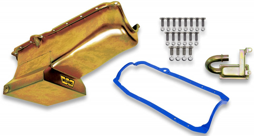 OIL PAN KIT,SBC,86-02,DRAG,ZINC,8 1/8"