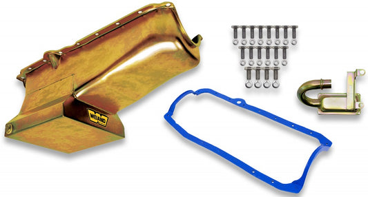 OIL PAN KIT,SBC,86-02,DRAG,ZINC,8 1/8"
