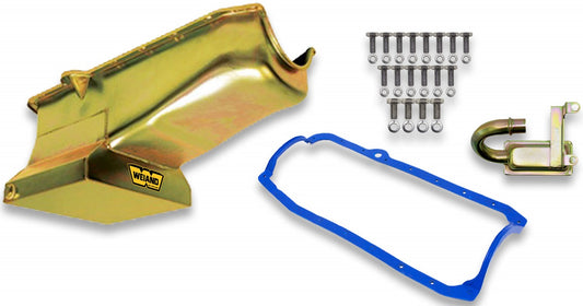 OIL PAN KIT,SBC,80-85,DRAG,ZINC,8 1/4"