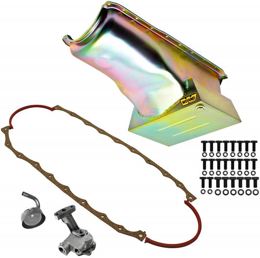 OIL PAN KIT,351C,70-82,DRAG,ZINC,8 1/4