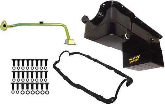 OIL PAN KIT,351W,79-93 MUSTANG,BLACK,REAR SUMP