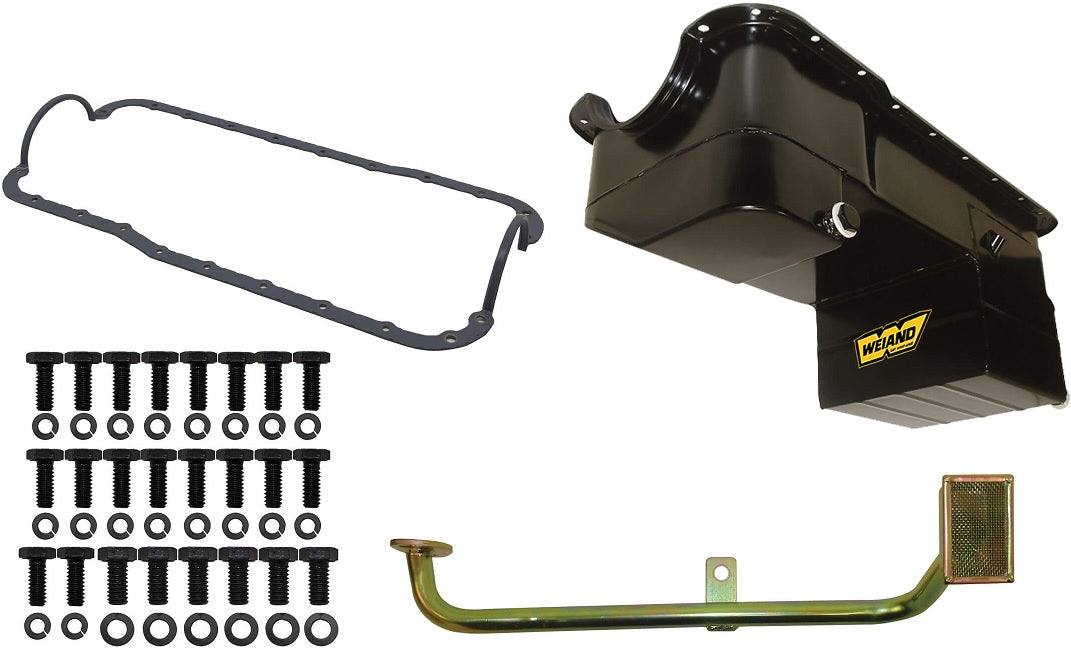 OIL PAN KIT,302/5.0,79-93 MUSTANG,BLACK,REAR SUMP