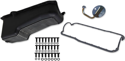 OIL PAN KIT,ALUM,SBF,65-87,BLACK