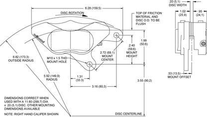 CALIPER,GP310,08-UP HARLEY,FRONT,LEFT,POLISHED