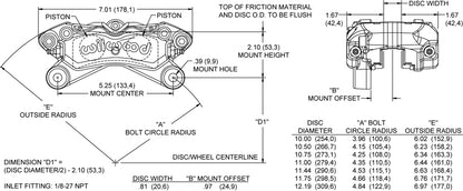 CALIPER,1.12 DYNAPRO LOW-PROFILE,.810",BLACK