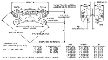 CALIPER,1.75 FDLI DYNALITE,.810",POLISH