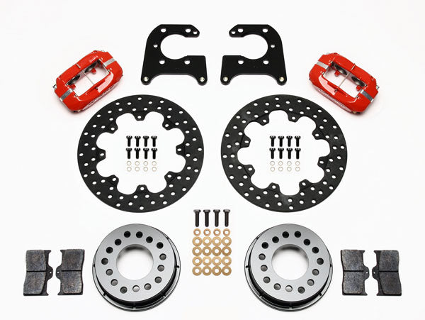 BIG FORD DRAG KIT,2.50",REAR,11.44",DRILLED ROTORS,RED