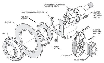 BIG FORD DRAG KIT,2.36",REAR,11.44",DRILLED ROTORS,POLISHED