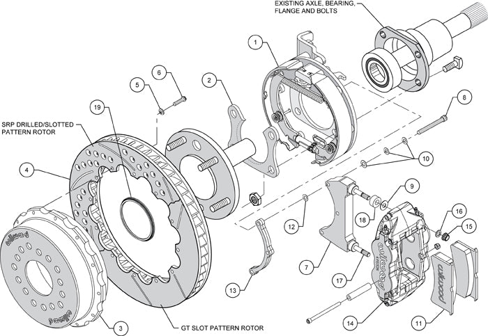 BIG FORD NEW KIT,2.50",REAR,14",RED