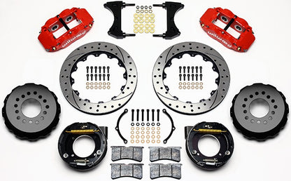 GM C-10 C-KIT,2.42",REAR PB,12.90" DRILLED ROTORS,RED CALIPERS
