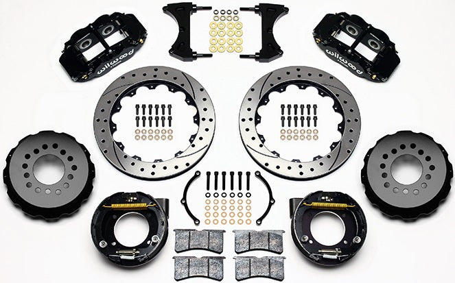 GM C-10 C-KIT,2.42",REAR PB,12.90" DRILLED ROTORS,BLACK CALIPERS