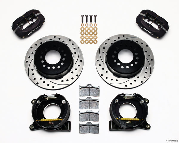 71-72 CHEVY C10 FULL DISC BRAKE KIT & RIDETECH SPINDLES,13"/12" DRILLED,BLACK