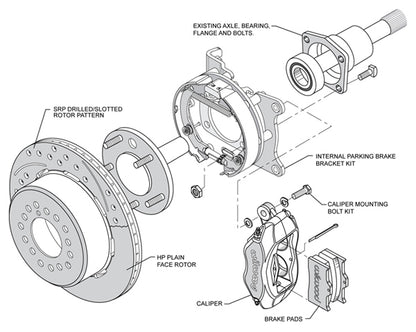 65-70 IMPALA,FULL DISC BRAKE KIT,2" DROP SPINDLES,14"/12" DRILLED,BLACK