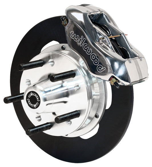 64-74 GM FRONT DRAG DISC BRAKE KIT,10.75" ROTORS,4 PISTON POLISHED CALIPERS