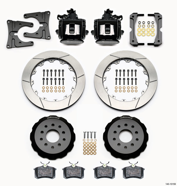 05-14 MUSTANG,FULL DISC BRAKE KIT,14"/13" ROTORS,BLACK CALIPERS