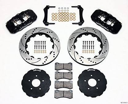 97-13 CORVETTE KIT,FRONT,W6A,14.25" DRILLED ROTORS,BLACK