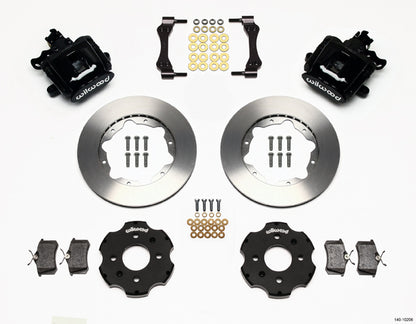 90-97 HONDA FULL DISC BRAKE KIT,11" ROTORS,BLACK,2.39 OFFSET REAR