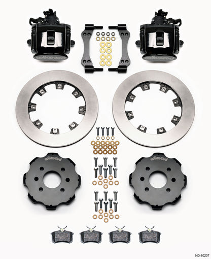 90-97 HONDA FULL DISC BRAKE KIT,12" ROTORS,DP6,BLACK,2.39 OFFSET REAR