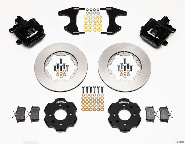 92-00 HONDA CIVIC FULL DISC BRAKE KIT,11" ROTORS,BLACK,2.46 OFFSET REAR