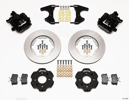92-00 HONDA CIVIC FULL DISC BRAKE KIT,11" ROTORS,BLACK,2.46 OFFSET REAR
