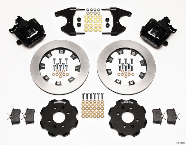 92-00 HONDA CIVIC FULL DISC BRAKE KIT,12" ROTORS,BLACK,2.46 OFFSET REAR