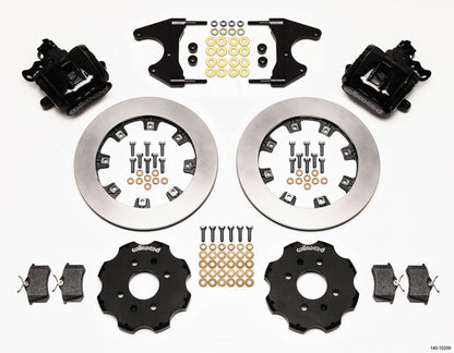 93-00 HONDA CIVIC FULL DISC BRAKE KIT,12" ROTORS,BLACK,2.46 OFFSET REAR
