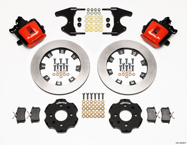 92-00 HONDA CIVIC FULL DISC BRAKE KIT,12" ROTORS,DP6,RED,2.46 OFFSET REAR
