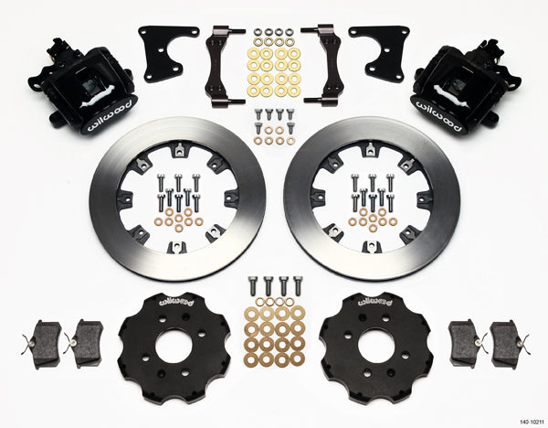 90-95 HONDA CIVIC FULL DISC BRAKE KIT,12" ROTORS,DP6,BLACK,2.71 OFFSET REAR