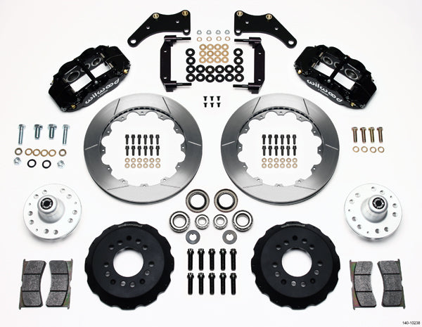 65-70 IMPALA,FULL DISC BRAKE KIT,2" DROP SPINDLES,13"/12" ROTORS,BLACK