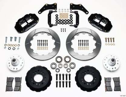 65-70 IMPALA,FULL DISC BRAKE KIT,2" DROP SPINDLES,13"/12" ROTORS,BLACK