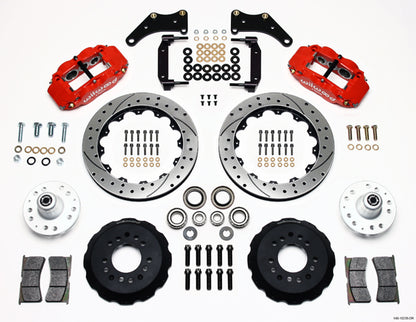 65-70 FULL 2" DROP,13/12" BRAKES,REAR KIT,RED,D